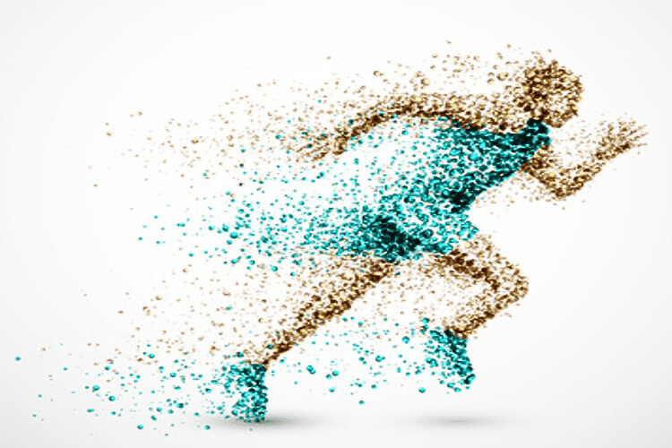 zusatzweiterbildung-sportmedizin Auf dem Bild ist die Grafik eines Läufers zu sehen.